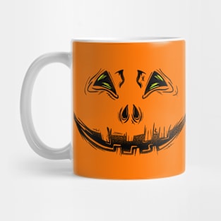 Evil scary pumpkin face for men and women Mug